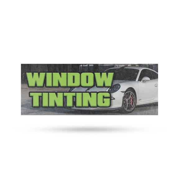Window Tinting Vinyl Decal 48 Inch x 18 Inch Weatherproof Heavy-Duty Adhesive Backing | Professional Installations, Clear Messaging, Durable Material | Made in USA