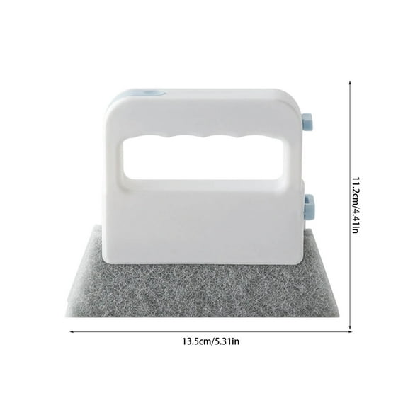 Window Track Cleaner Brush | Handheld Hollow Rail & Slot Scrubber | 11.2" Cleaning Tool with Replaceable Scouring Pad | for Doors, Shower Tracks, Vents & Hard-to-Reach Areas