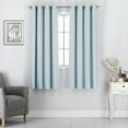 thumbnail image 1 of Rooney Luxury Light Blue Grommet Blackout Curtains, 52” x 45” (2 Panels), 1 of 4