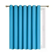 Window Treatment K100 Panel Thermal Insulated Top Grommet Blackout Curtains/Drapes for Bedroom, Living Room, Divider Room, Sliding Door Patio Extra Wide (1 Panel 100" wide X 84" long TURQUOISE color )