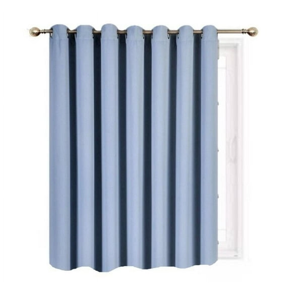 Window Treatment K100 Panel Thermal Insulated Top Grommet Blackout Curtains/Drapes for Bedroom, Living Room, Divider Room, Sliding Door Patio Extra Wide (1 Panel 100" wide X 84" long SLATE color )