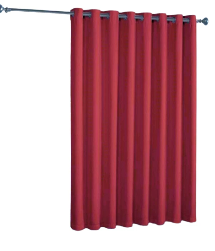 Gorgeous Home Linen Versatile K100 Dark Red Thermal Blackout Patio Door Window Grommet Curtain Extra Wide Room Divider 100" Wide X 84" Length 1Pc