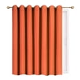 thumbnail image 1 of Gorgeous Home Linen Window Thermal Large Curtain for Sliding Door Blackout Panel for Patio & Hall Room Silver Grommets Orange 1pc 100"x 84" Each, 1 of 5