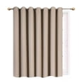 thumbnail image 1 of Gorgeous Home Linen Window Thermal Large Curtain for Sliding Door Blackout Panel for Patio & Hall Room Silver Grommets Taupe 1pc 100"x 84" Each, 1 of 5