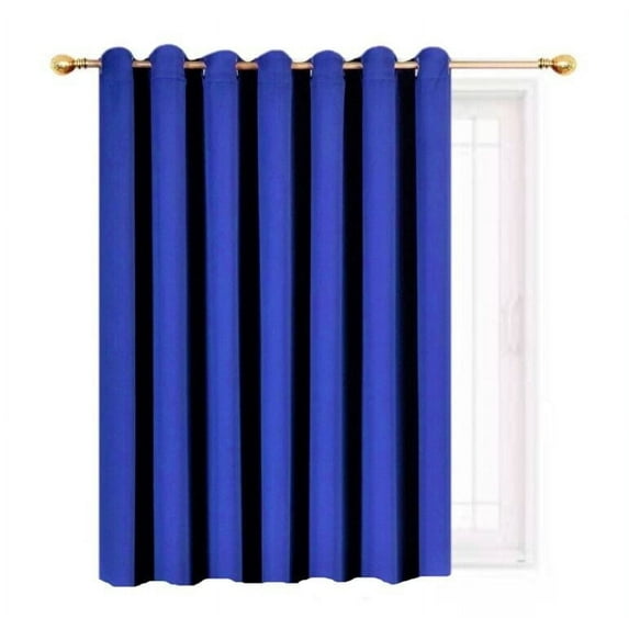 Window Treatment K100 Panel Thermal Insulated Top Grommet Blackout Curtains/Drapes for Bedroom, Living Room, Divider Room, Sliding Door Patio Extra Wide (1 Panel 100" wide X 84" long ROYAL color )