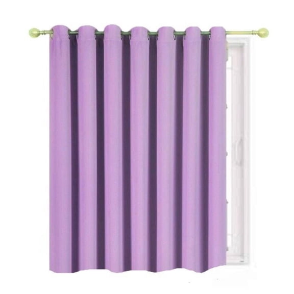 Window Treatment K100 Panel Thermal Insulated Top Grommet Blackout Curtains/Drapes for Bedroom, Living Room, Divider Room, Sliding Door Patio Extra Wide (1 Panel 100" wide X 84" long LILAC color )