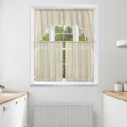 thumbnail image 1 of Gorgeous Home Linen Window Treatment Kitchen Curtain 3 Pieces Ivory Sheer Voile Rod Pocket for Kitchen K66, 1 of 3