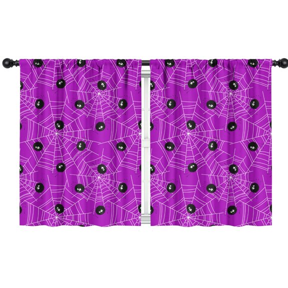 Window Treatment Panels with Cute Halloween Ghost and Candy Motif,42x54in long Curtains Set
