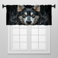 thumbnail image 1 of Window Treatment Tiers Solid Short Curtain for Small Window Bedroom 52 x 18 Inches, Colorful Deer With Huge Antlers Under Blue Sky Window Treatments Valance for Living Room, 1 Panel, 1 of 5