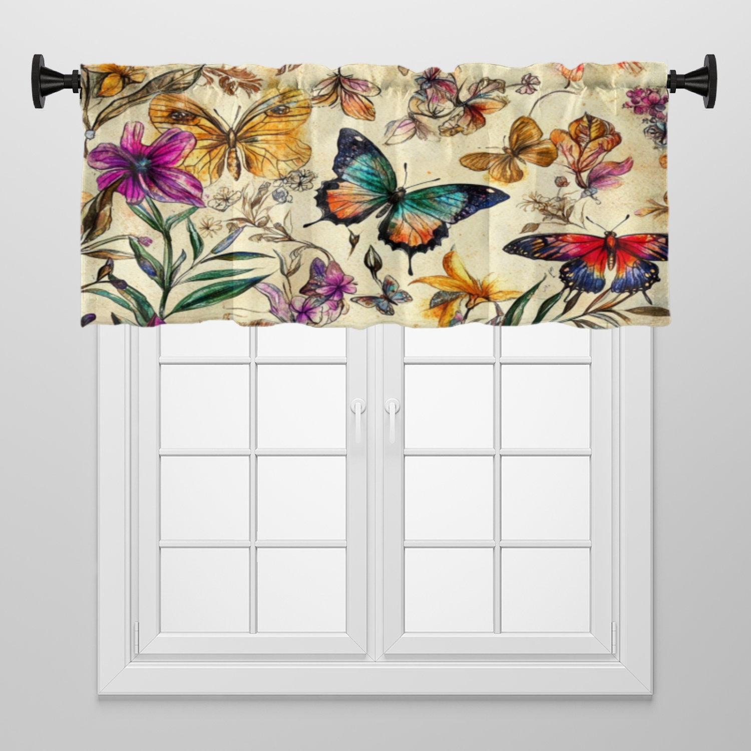 Window Treatment Tiers Solid Short Curtain for Small Window Bedroom 52 ...