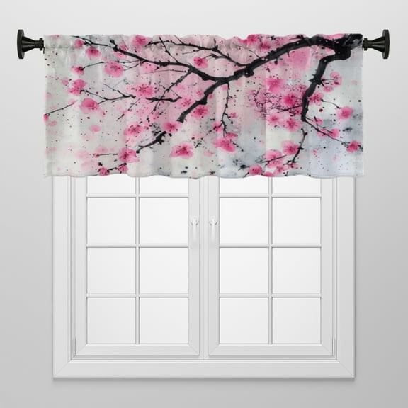 Window Treatment Tiers Solid Short Curtain for Small Window Bedroom 52 x 18 Inches, Gorgeous Neon - Hued Kitty Window Treatments Valance for Living Room, 1 Panel