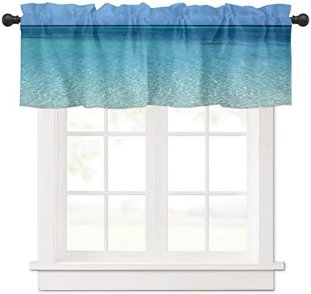 Window Treatments Curtains Valance for Living Room Beach Theme Kitchen