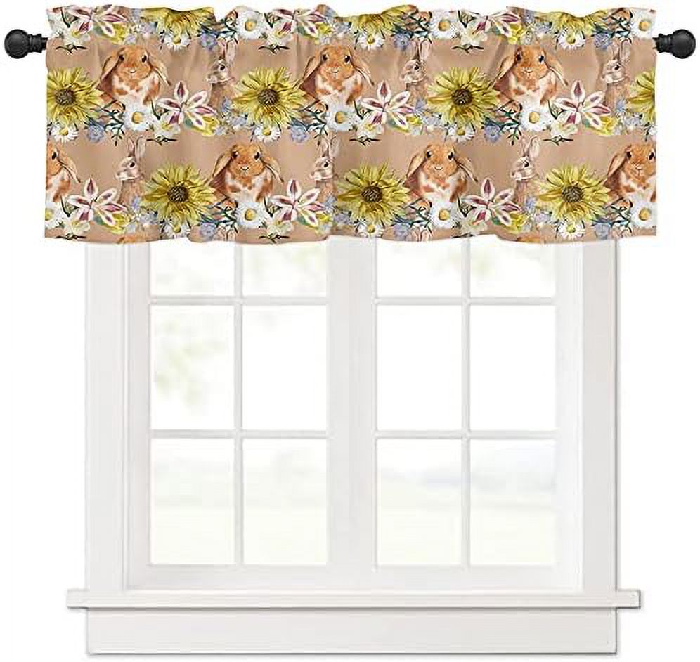 Window Treatments Curtains Valance for Living Room Black and White