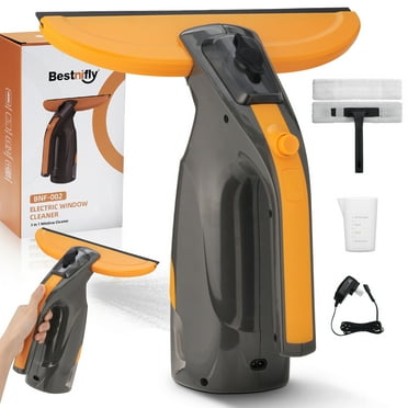 Window Vacuum Squeegee Cordless Electric Window Cleaning Tool 1500Pa with Detachable Water Tank and 2 Cleaning Cloth Window Vacuum Squeegee for Window Mirror Car Countertop Tiles