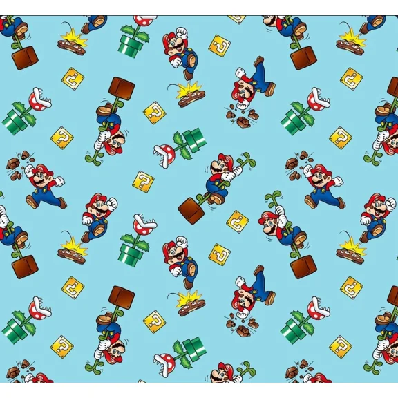 Window Valance Curtain Mario 42X14 Kids Children'S Bedroom Bathroom Game Room