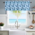 thumbnail image 1 of Window Valance for Kitchen,Ocean Sharks Octopus Starfish Rod Pocket Curtain Valances Short Curtains Drapes Panel,Blue Marine Creature Seamless Window Treatment Topper for Living Room Bathroom Bedroom, 1 of 9