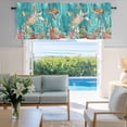 thumbnail image 1 of Window Valance for Kitchen,Ocean Turtle Fish Colorful Coral Rod Pocket Curtain Valances Short Curtains Drapes Panel,Teal Sea Water Window Treatment Topper for Living Room Bathroom Bedroom Home Decor, 1 of 9