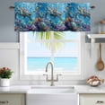 thumbnail image 1 of Window Valance for Kitchen,Underwater Sea Turtle Coral Fish Rod Pocket Curtain Valances Short Curtains Drapes Panel,Summer Ocean Water Window Treatment Topper for Living Room Bathroom Bedroom Home, 1 of 9