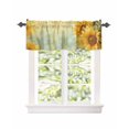 thumbnail image 1 of Window Valance for Kitchen,Yellow Spring Sunflower Floral Leaves Rod Pocket Curtain Valances Short Curtains Drapes Panel,Country Botanical Window Treatment Topper for Bathroom Bedroom,42x18IN, 1 of 9