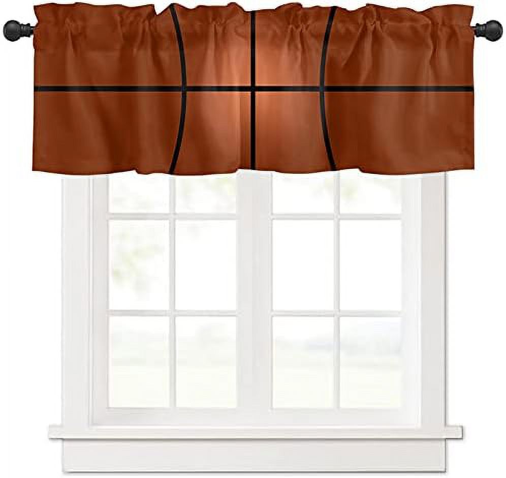 Window Valance Rod Pocket Short Curtain Panels Competitive Sports