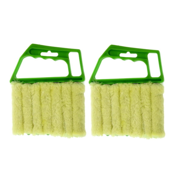Window Venetian Blind Cleaner Duster Tool 2pc,Washable 7 Fingers Dusting Cleaner and Air Vent Cleaner,Shutter Cleaner Brush,Blinds Air Conditioner Keyboard Fan Duster Dirt Housekeeping Cleaner