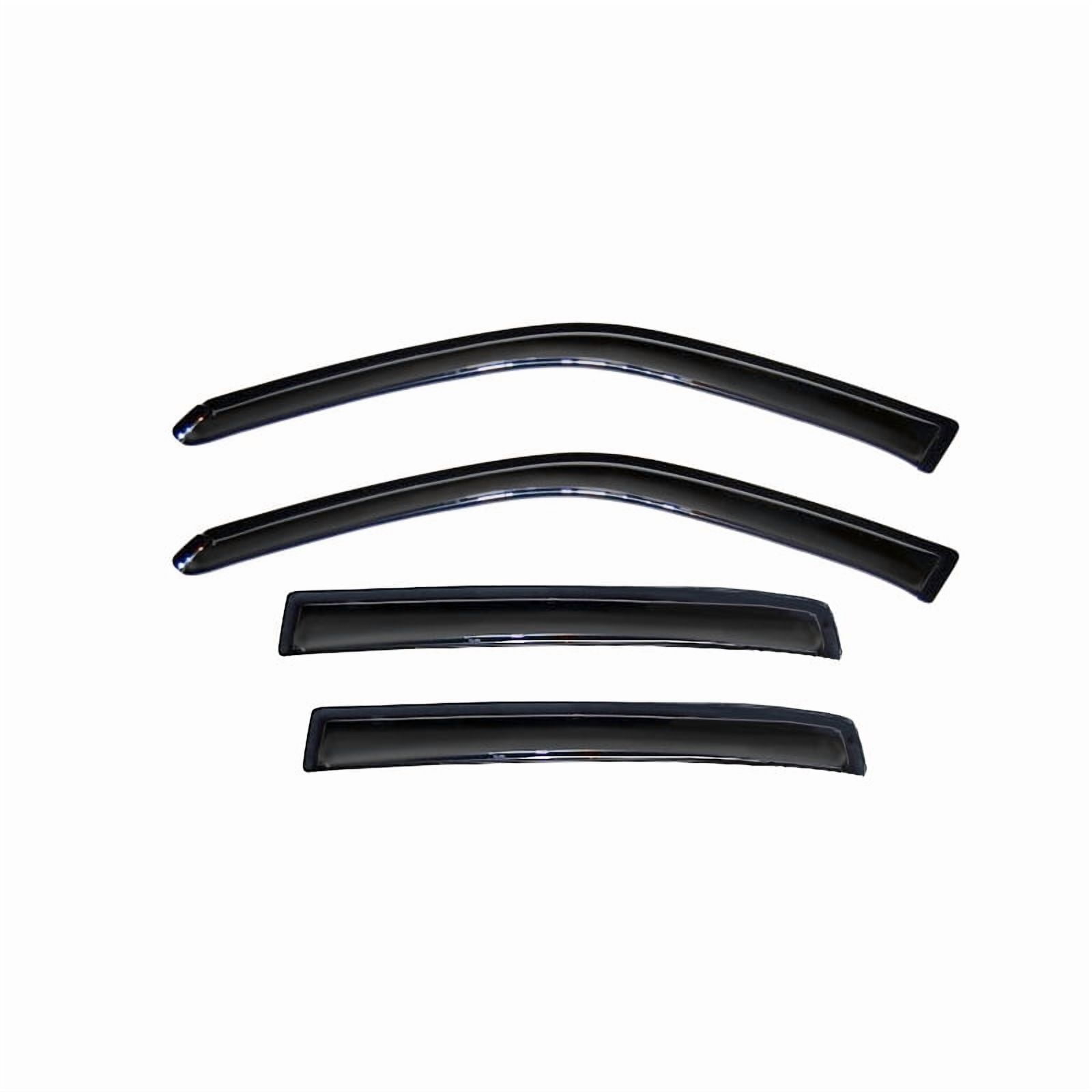 Window Vent Visor Guards, Dark Smoke, 4-Piece Set, Tape-On Mount-Window Vent Visor Sun Rain Guards
