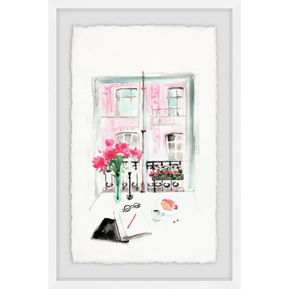 Window View Framed Painting Print