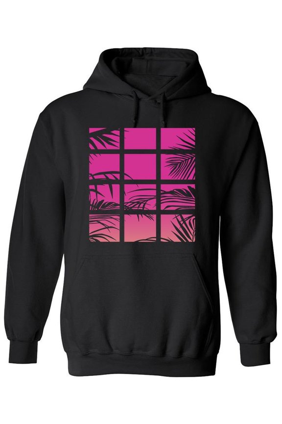 Window View With Palms Hoodie Men -Image by Shutterstock, Male Medium