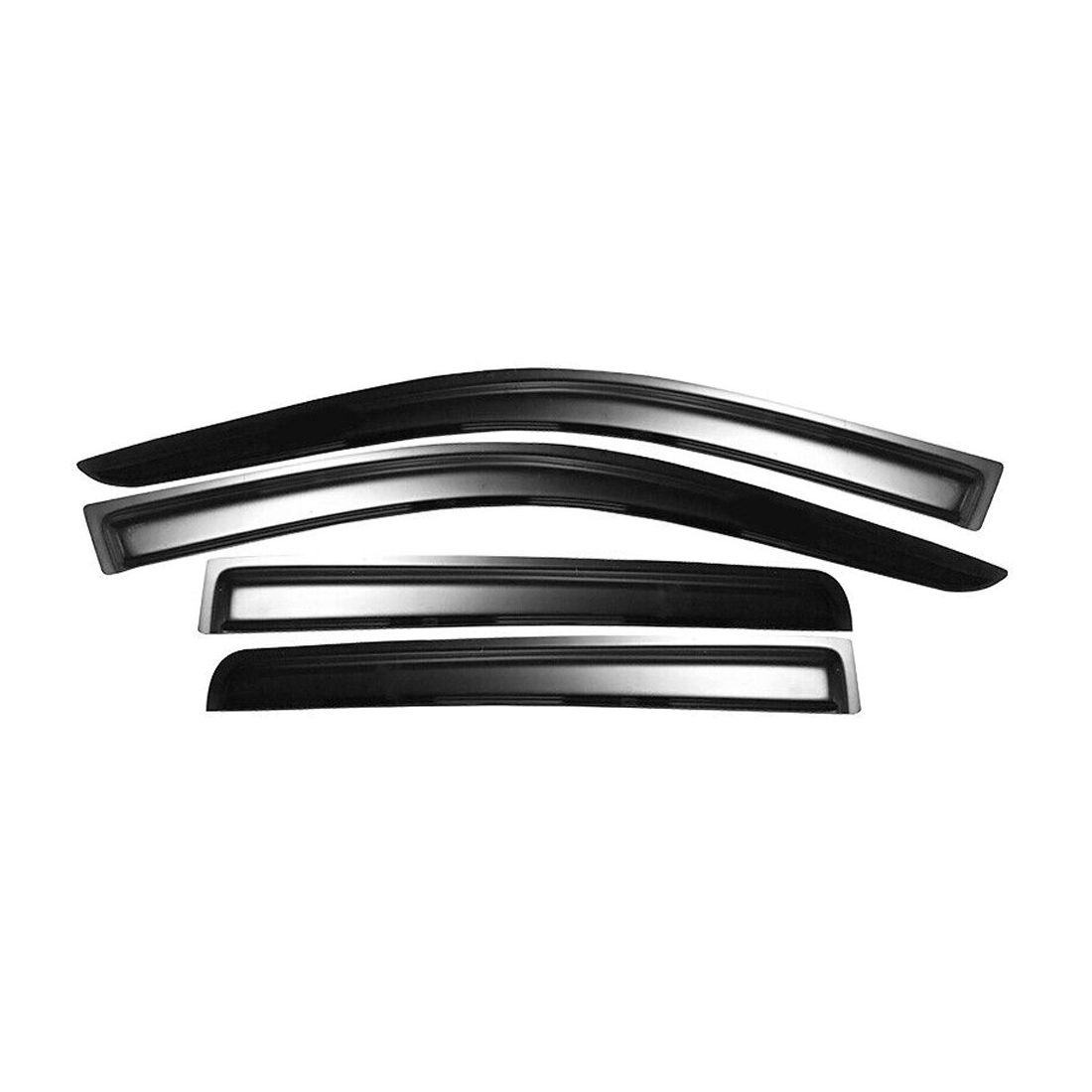 Window Visors Rain Guard Sun Shade Vent 4-Piece Set Acrylic Smoke ...