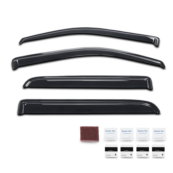 Window Visors Vent Rain Guards Fit for 09-14 Ford F150 Supercrew Cab / Crew Cab