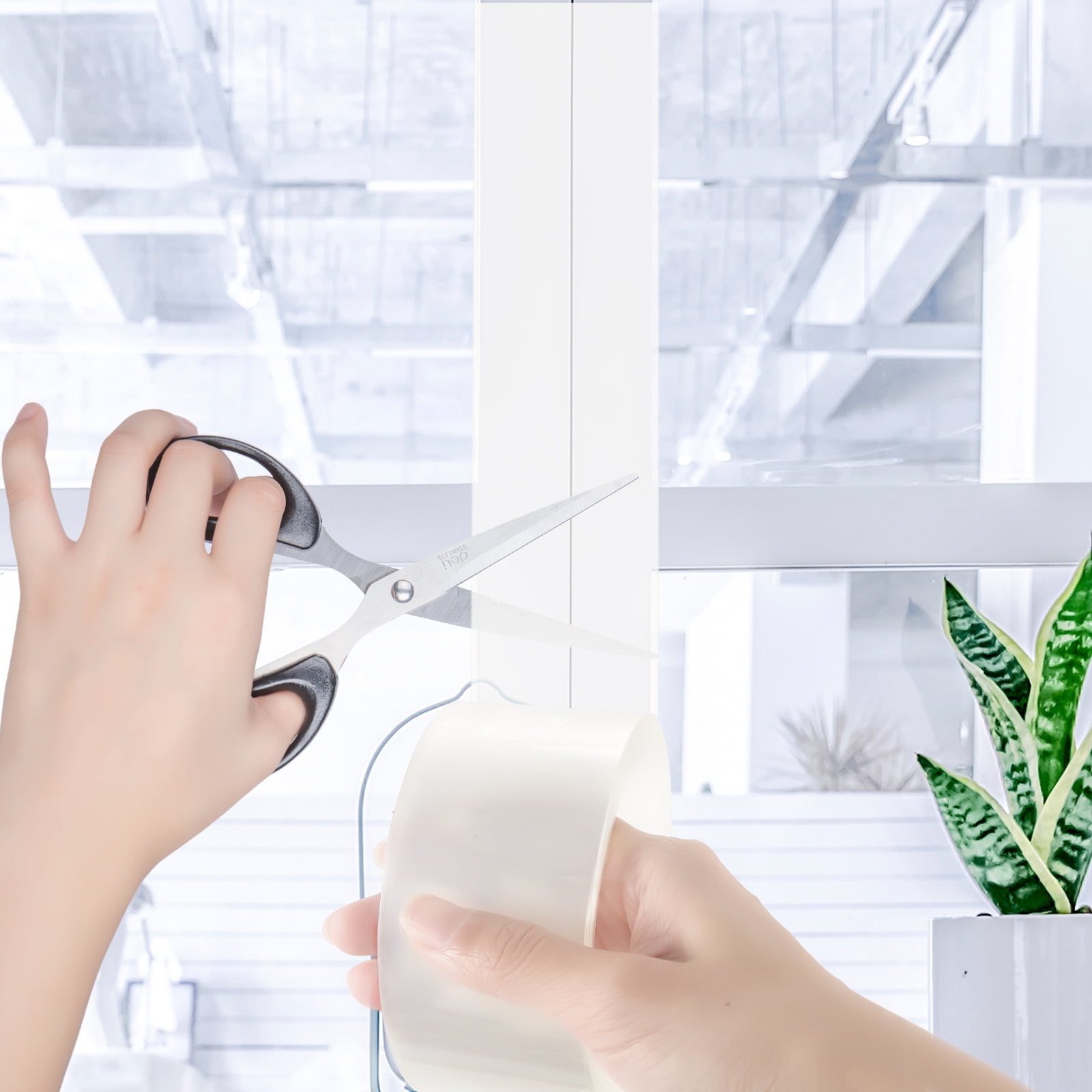 Window Weather Sealing Tape 1 Roll Transparent Window Weather Sealing