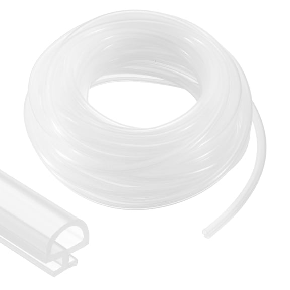 Window Weather Stripping Door Seal, 5/16" Wide Bulb Bubble Silicone Weatherstrip Seal for 3/16" Slot (10 m/33 ft, Clear)