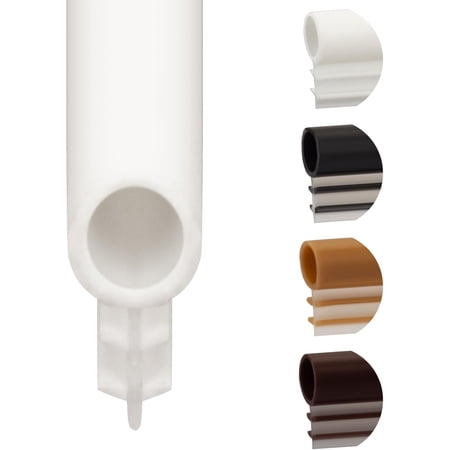 Window Weatherstrip Seal 1/4" Bulb Bubble Kerf Mount, Weather Stripping for Windows, 5 Length Options (10', White)