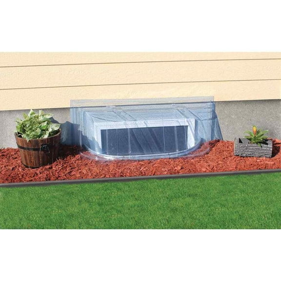 Window Well Cover Straight Bubble, Economy 39 in. W x 13 in. D x 15 in. H 1 Pack