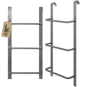 Window Well Supply 3-Rung Gray Egress Ladder for Window Wells
