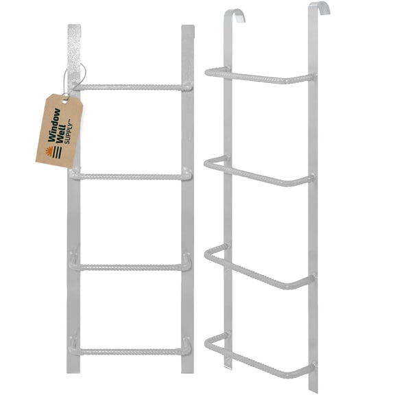 Window Well Supply 4-Rung White Egress Ladder