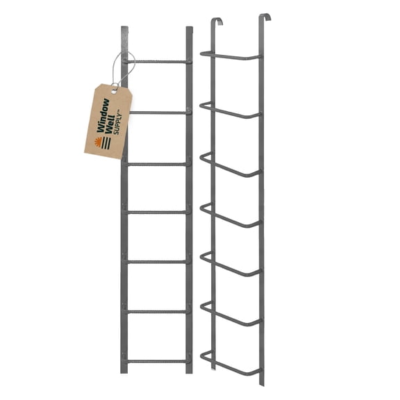 Window Well Supply 7-Rung Grey Egress Ladder