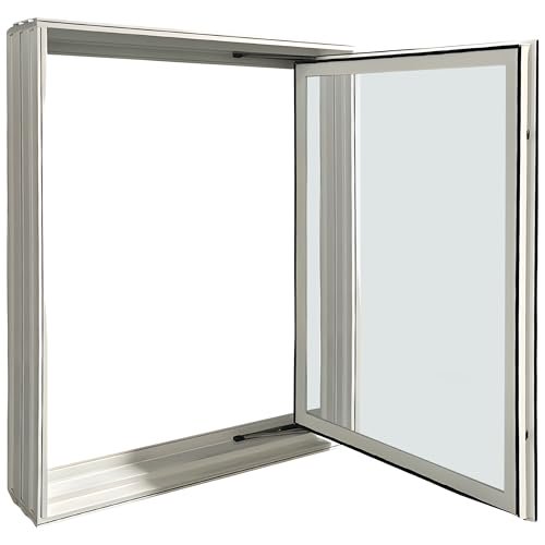 Window Well Supply - Argon Filled in-Swing Casement Window, White Vinyl Frame, Insulated Basement Window Well and Casement Egress Window, in-Swing Window for Secure and Bright Basements (31" x 40")