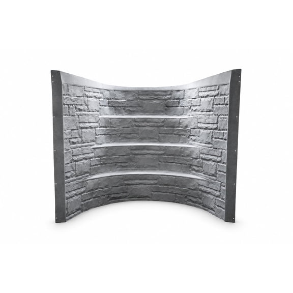 Window Well Supply Atlas Plastic Egress Well, Granite 66"W x 49.5" Proj x 64.5"D — One-Piece Dual-Wall HDPE, Built-In Steps, Fits Windows Up to 5' Wide