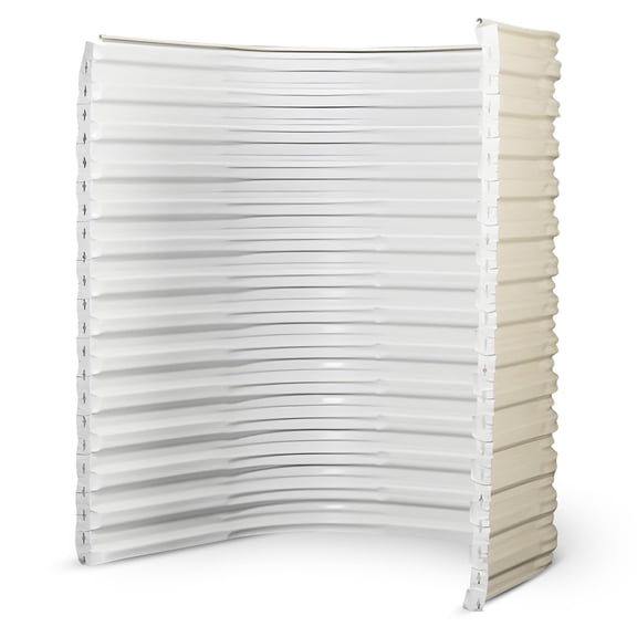 Tuffwell Metal Window Well - White, 42" L x 36" W x 48" D Heavy-Duty Basement Window Wells, DIY Egress 'Escape' Basement Windows Well with High-Strength Corrugated Pattern