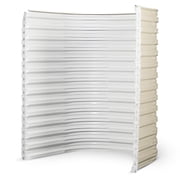 Tuffwell Metal Window Well - White, 42 L x 36 W x 48 D Heavy-Duty Basement Window Wells, DIY Egress Escape Basement Windows Well with High-Strength Corrugated Pattern