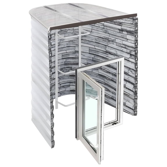 Window Well Supply - Egress Window Well Kit - Complete Basement Egress Window Kit - Includes Argon-Filled Basement Window, Window Well, Egress Ladder, Window Well Cover - 49"W x 36"P x 48"D