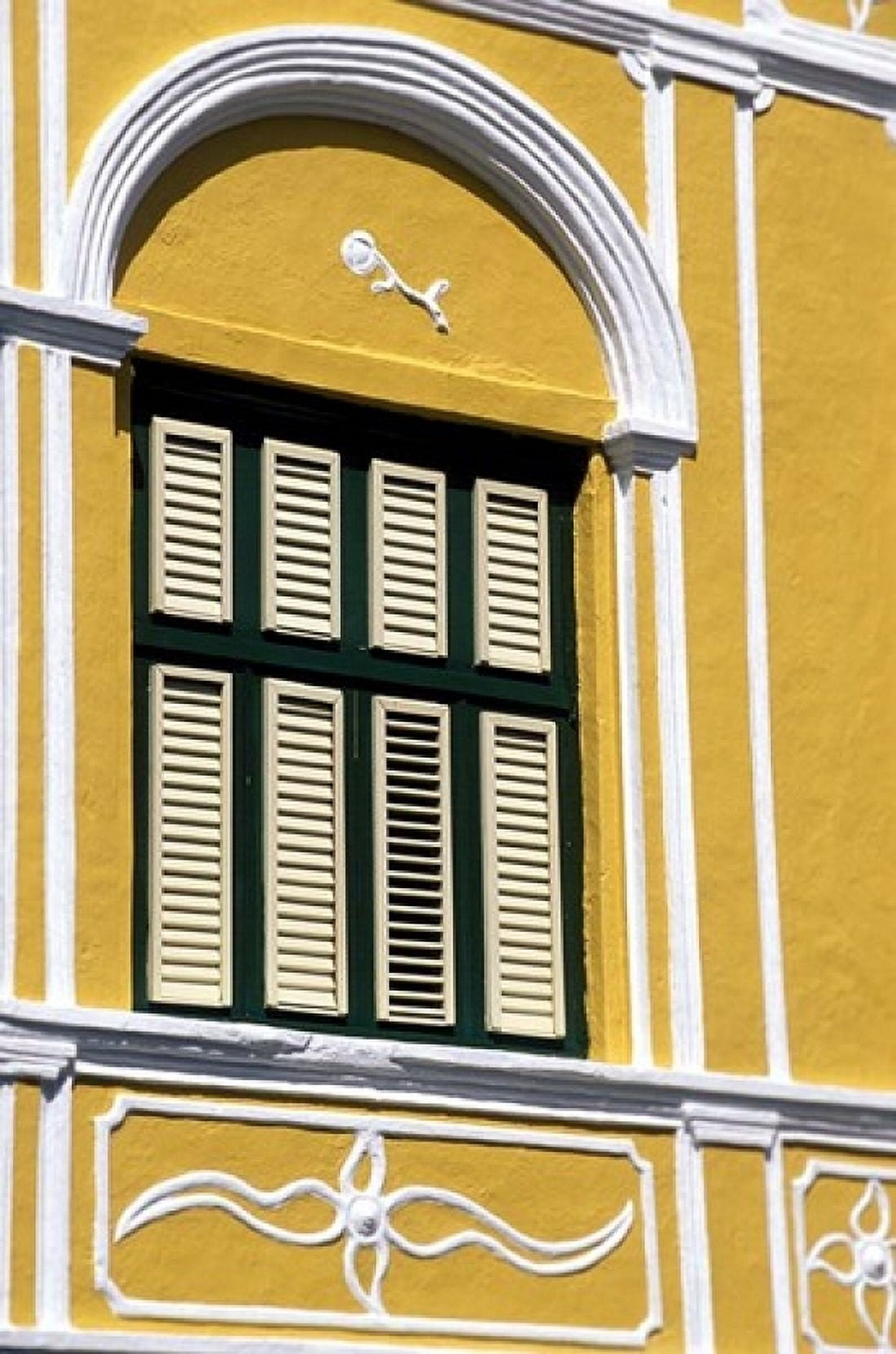 Window Willemstad Curacao Caribbean Canvas Art - Greg Johnston DanitaDelimont (24 x 36)