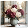 thumbnail image 1 of Window Wine Maroon Vase Canvas Floral Glam Art by Art Remedy, Gallery Wrapped, 20" x 20", 1 of 7