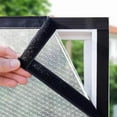 thumbnail image 1 of Window Winter Insulation Film Kit: Reusable Bubble Window Insulation Film for Winter, Window Winterizing Kit, Weatherproofing Window Insulation Cover Kits (Black Edge, 160cm*160cm/62.99in*62.99in), 1 of 7