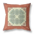 thumbnail image 1 of Window Wreath Palace Indoor/Outdoor Pillow in Cream Orange 16x16, 1 of 4