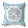 thumbnail image 1 of Window Wreath Palace Indoor/Outdoor Pillow in White Blue Indigo 26x26, 1 of 4