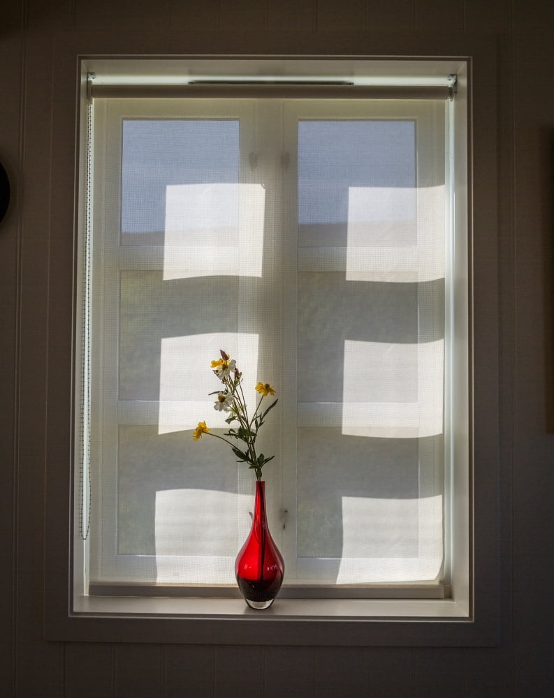 Window and flower vase Canvas Art - Panoramic Images (12 x 36)