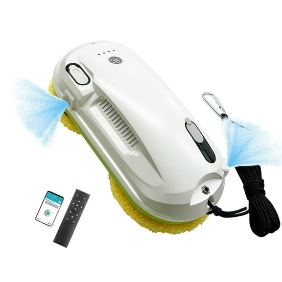 Window cleaning robot, smart window cleaner, with automatic water spray, 3 automatic cleaning routes, UPS power-off protection, wireless remote control command, suitable for glass, doors, mirrors