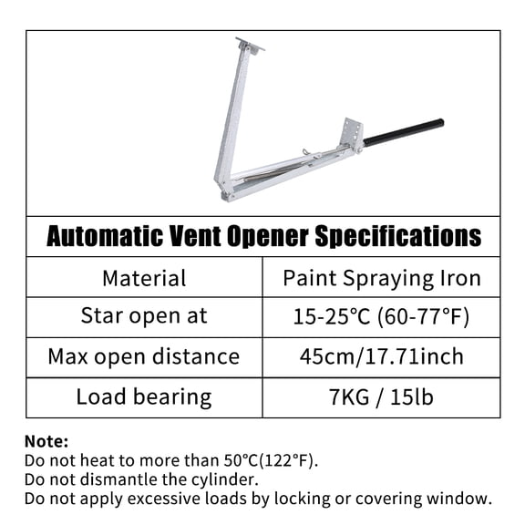 Window opener,Temperature Sensitive Paint Opener Windows Opener Sensitive Paint Iron Opener Auto Vent Windows Opener Auto Temperature Window Openers Heat Sensitive Vent Room With Black